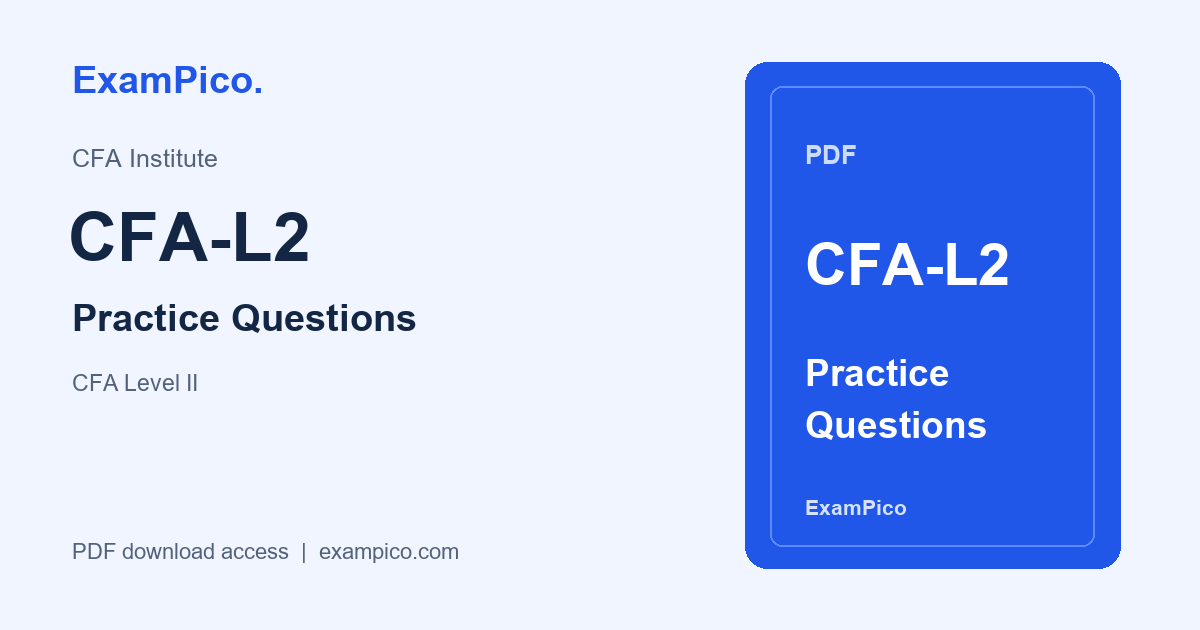 CFA-L2 PDF 練習問題