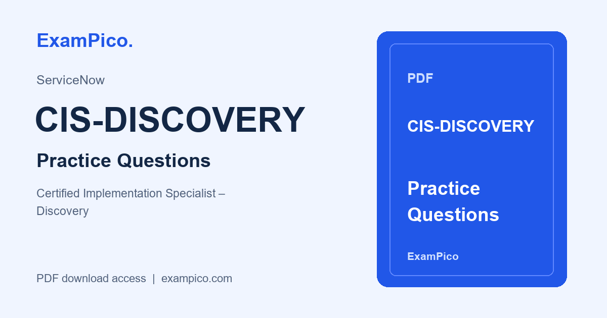 CIS-DISCOVERY PDF 練習問題
